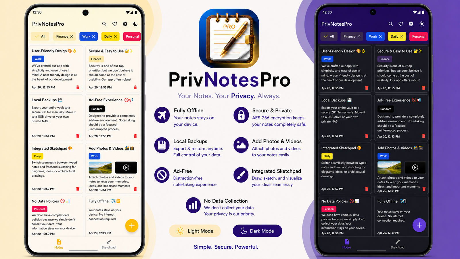 PrivNotesPro Promo Graphic