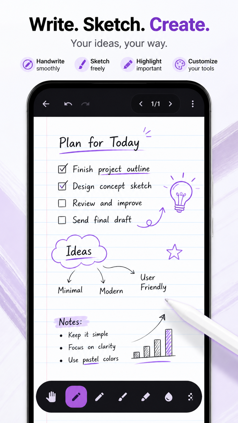 Handwritten Notebook Checklist