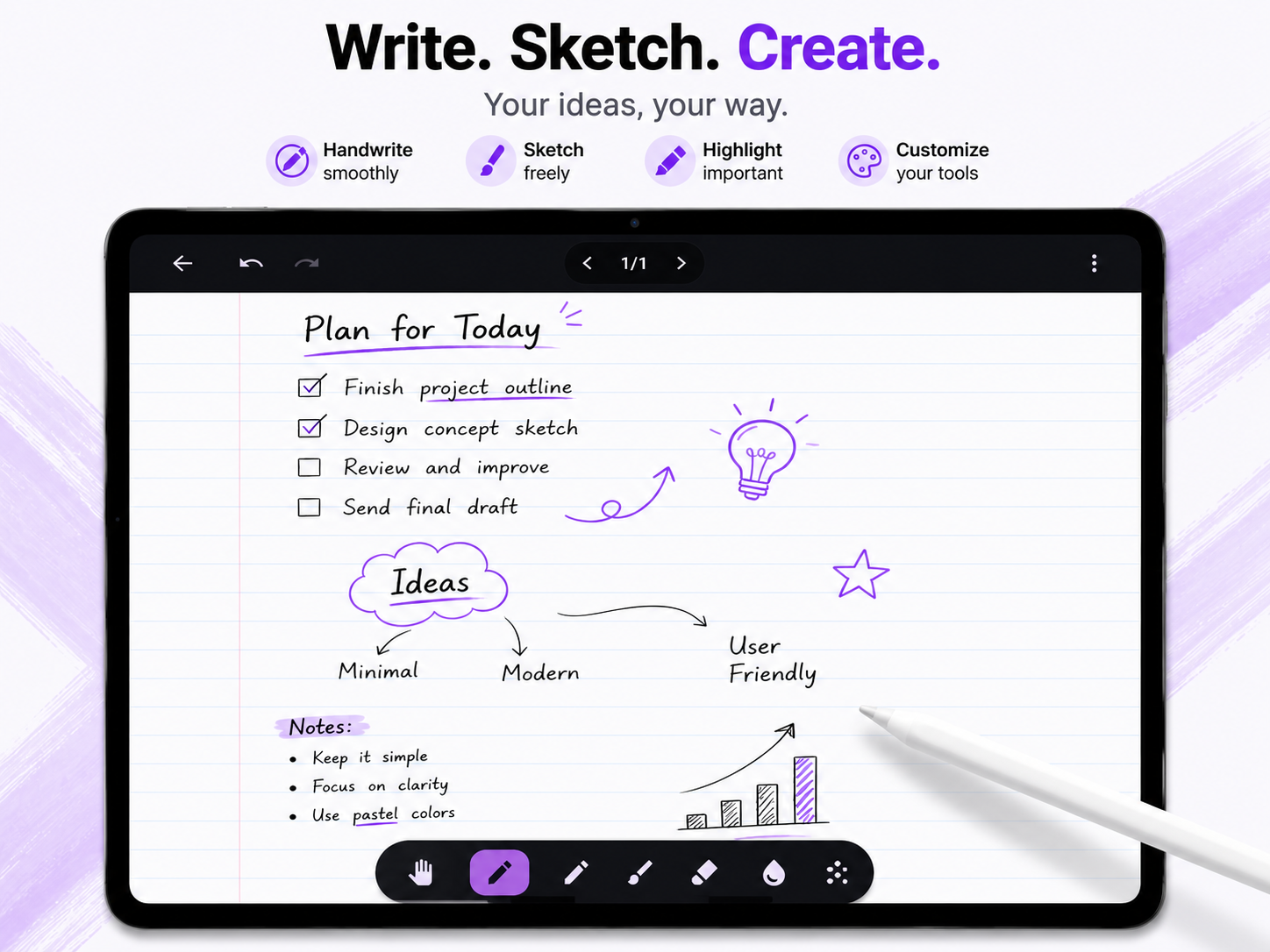 Tablet Handwriting & Checklist