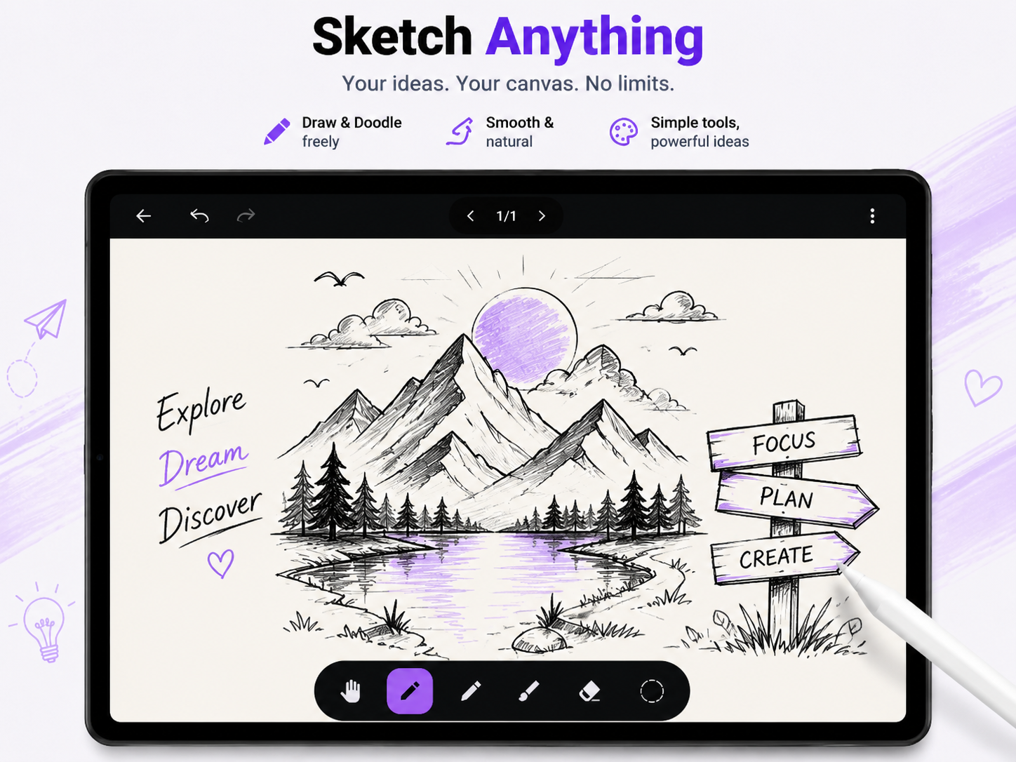 Tablet Landscape Drawing Landscape