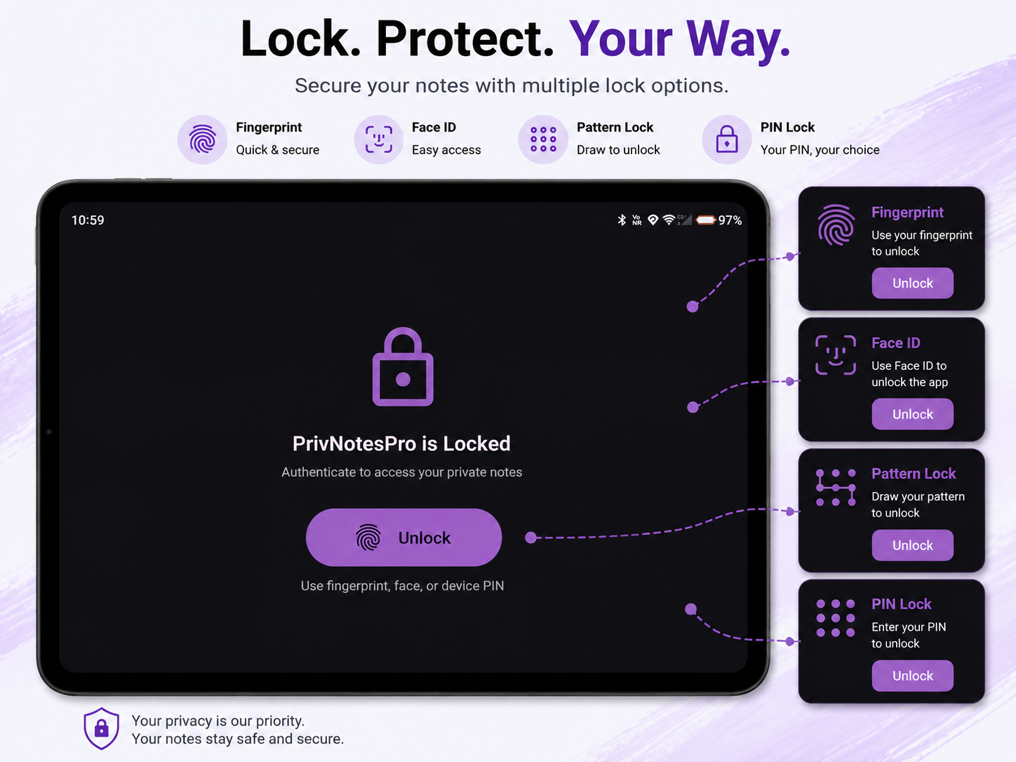 Tablet Passcode Unlock Dialog