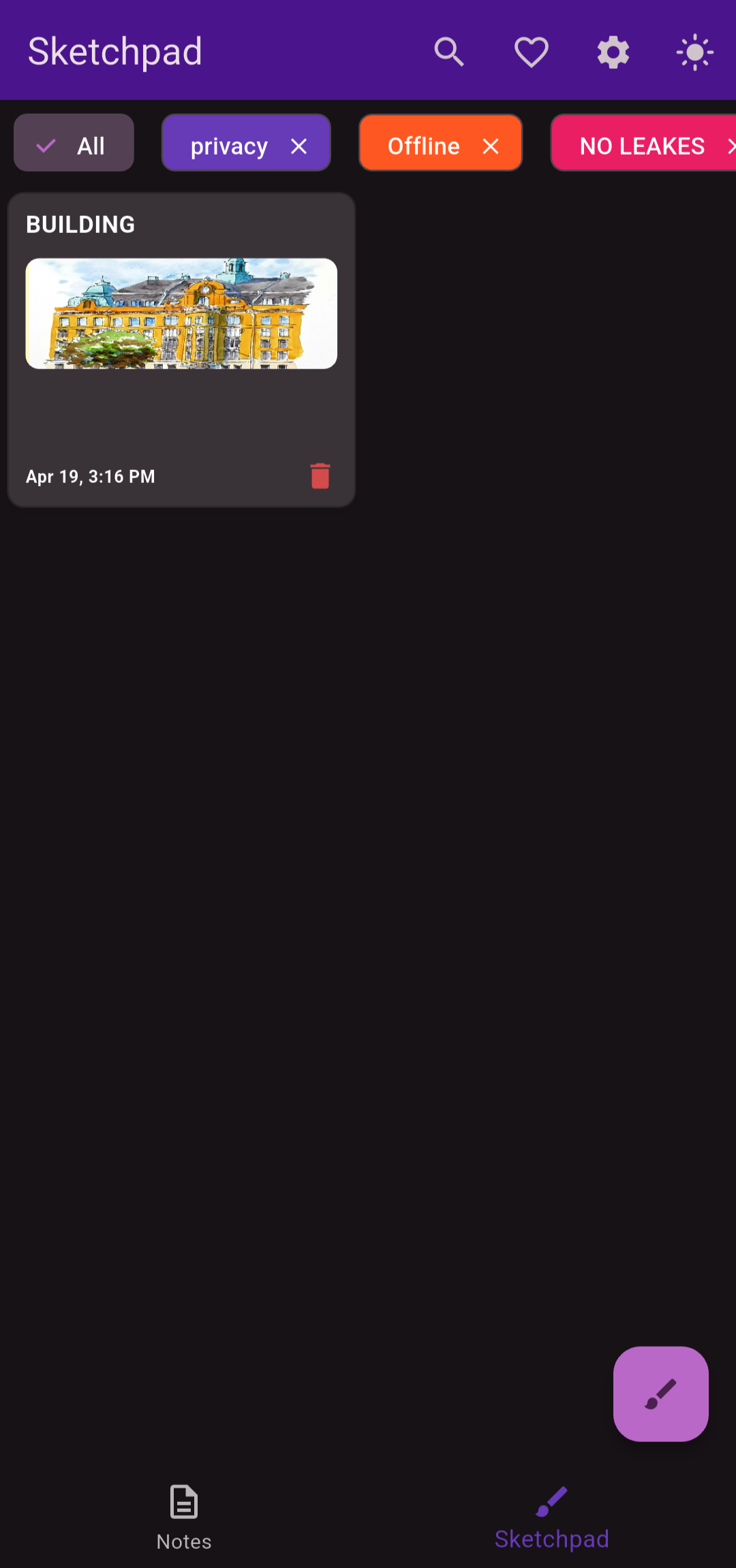 PrivNotesPro Sketchpad