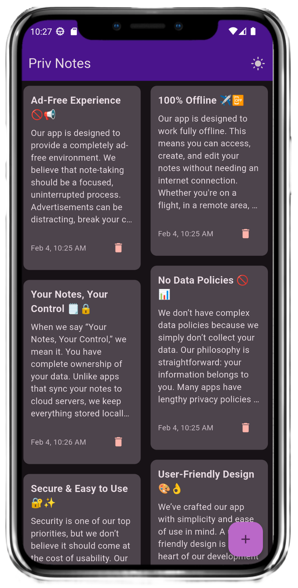 Priv Notes App Screenshot 2
